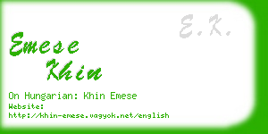 emese khin business card